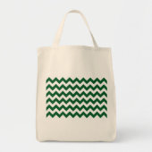 Groen en wit Zigzag Tote Bag (Voorkant)