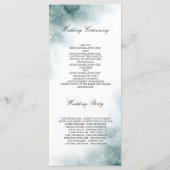 Groen en witte bloemen bruiloft programma's (Achterkant)