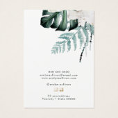 Groen en witte bloemen oorbel display kaart (Achterkant)