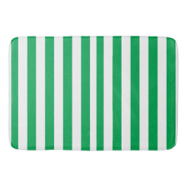Groen en witte cabana strepen badmat