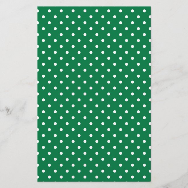 Groen en witte polka stippen (Voorkant)