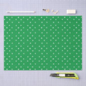 Groen En Witte Stippen Tissuepapier (Craft)