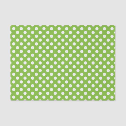 Groen en Witte Stippen Tissuepapier (Voorkant)