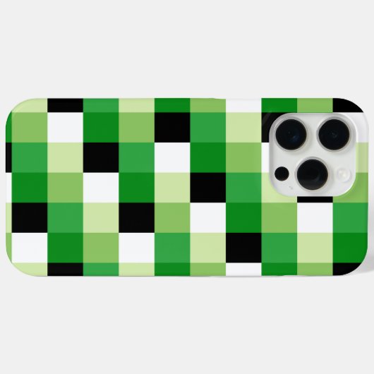 Groen en witte vierkanten Patroon Case-Mate iPhone Case (Achterkant (horizontaal))