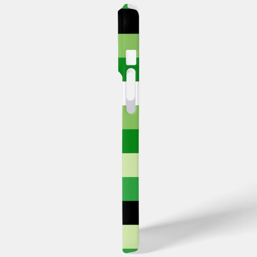 Groen en witte vierkanten Patroon Case-Mate iPhone Case (Achterkant / Links)