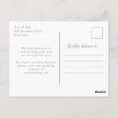 Groen en Zilver Agaat Marmer Save The Date Briefkaart (Achterkant)