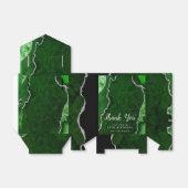 Groen en Zilver Agate Birthday Dank u Bedankdoosjes (Uitgevouwen)