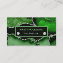 Groen en Zilver Glitter Agate