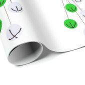 Groen en Zilver Kerst Ornament Wrapping Paper Cadeaupapier (Rol Hoek)