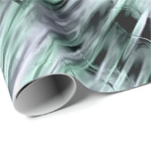 Groen en Zilver Metallic Effect Cadeaupapier (Rol Hoek)