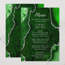Groen en Zilveren Agaat Huwelijksmenu Menu