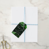 Groen en Zilveren Nep Glitter Agate Bruiloft Cadeaulabel (Met Touw)