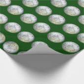 Groen en zilverpapier cadeaupapier (Hoek)