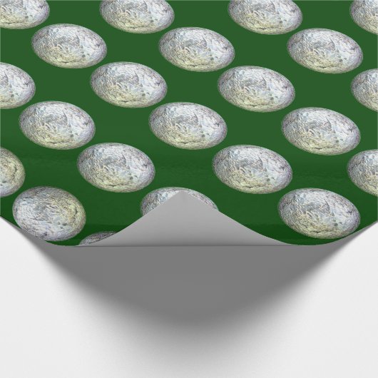 Groen en zilverpapier cadeaupapier (Hoek)