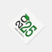 Groen en zwart 2025 Afstuderen met naam Servet (Hoek)