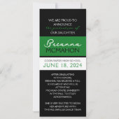 Groen en Zwart 9 Foto Afstuderen Aankondiging (Achterkant)