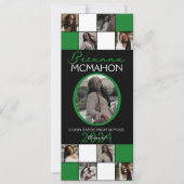 Groen en Zwart 9 Foto Afstuderen Aankondiging (Voorkant)