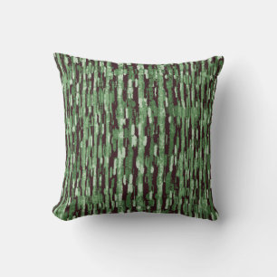 Groen en Zwart Abstract patroon op een Pillow Kussen