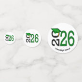 Groen en Zwart Afstuderen 2026  Confetti (Achterkanten)