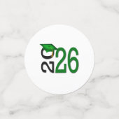 Groen en Zwart Afstuderen 2026  Confetti (Kleine voorkant)