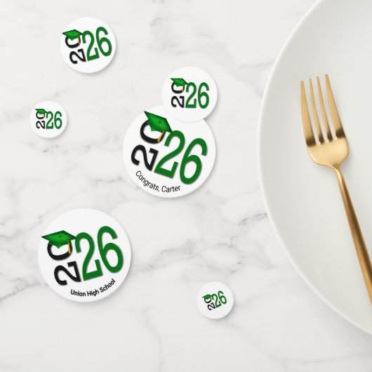 Groen en Zwart Afstuderen 2026  Confetti (Groep)