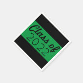 Groen en zwart Afstuderen Servet (Hoek)