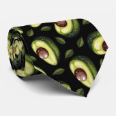 Groen en zwart anticonceptiepatroon stropdas (Opgerold)