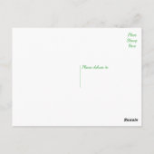 Groen en zwart Bedankt bruiloft, bedrijf, feest Briefkaart (Achterkant)