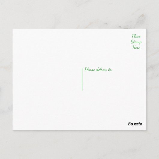 Groen en zwart Bedankt bruiloft, bedrijf, feest Briefkaart (Achterkant)