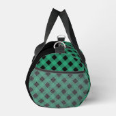 Groen en zwart buffelplaid met monogram plunjezak (Rechts)