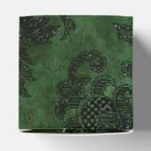Groen en Zwart  Damask Bedankdoosjes (Bovenkant)