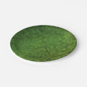 Groen en zwart  Damask Paper Borden Papieren Bordje (Gekanteld)