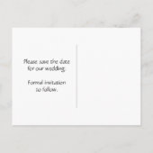 Groen en zwart Damast Save The Date Aankondigingskaart (Achterkant)