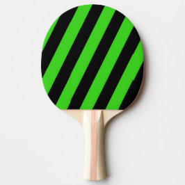 Groen en zwart diagonaal strepenpatroon tafeltennisbatje