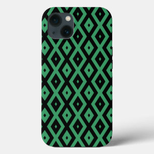 Groen en zwart diamant patroon Case-Mate iPhone c Case