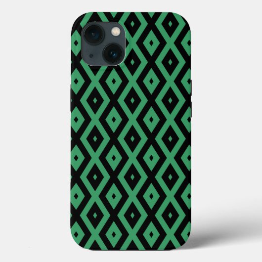 Groen en zwart diamant patroon Case-Mate iPhone c Case (Achterkant)