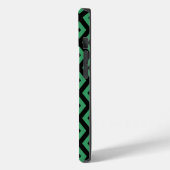 Groen en zwart diamantpatroon Case-Mate iPhone case (Achterkant / Links)