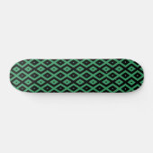 Groen en zwart diamantpatroon persoonlijk skateboard (Horizontaal)