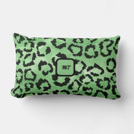 Groen en Zwart Dierenprint Lumbaal Kussen