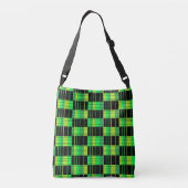 Groen en zwart draagtas Abstract Tas (Achterkant)
