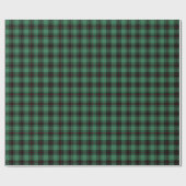 Groen en Zwart Fife District Oud Tartan Cadeaupapier (Vlak)