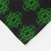 Groen en zwart fleece deken (Hoek)