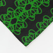 Groen en zwart fleece deken (Hoek)