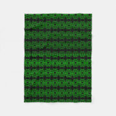 Groen en zwart fleece deken (Voorkant)