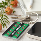 Groen en zwart, Football Coach, naam Sleutelhanger (Voorkant Rechts)