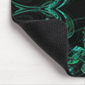 Groen en zwart fractal Mousepad Muismat (Hoek)