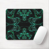 Groen en zwart fractal Mousepad Muismat (Met muis)