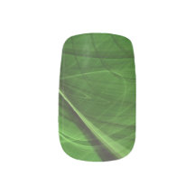 Groen en zwart-fractal Nail Art Wraps