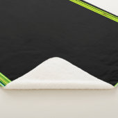 Groen en zwart geblanket 60 x 80 inch sherpa deken (3/4)