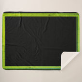 Groen en zwart geblanket 60 x 80 inch sherpa deken (Voorkant (horizontaal))